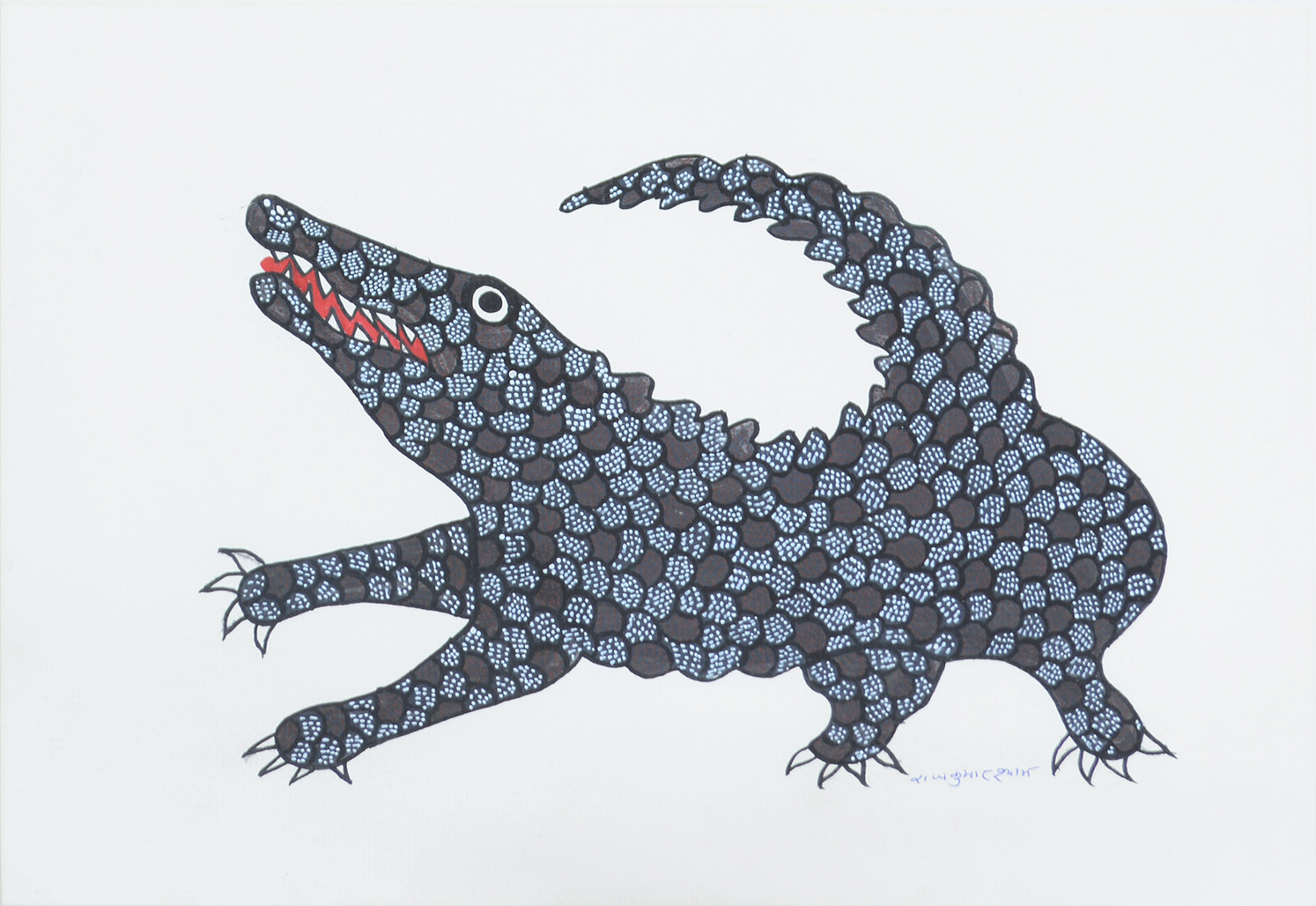 Gond Art  - Crocodile