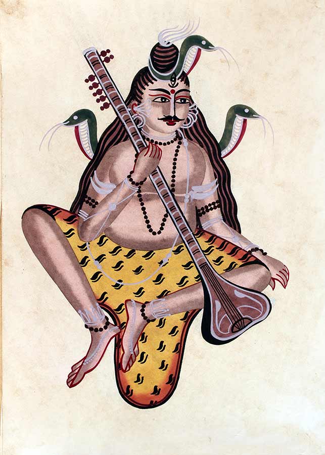 Kalighat painting  (Shiva)