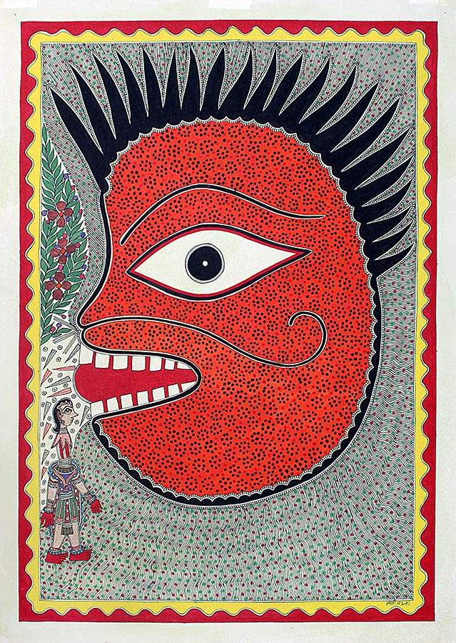 Fish | Madhubani Painting | Madhubani Hub' Large Buttons | Spreadshirt